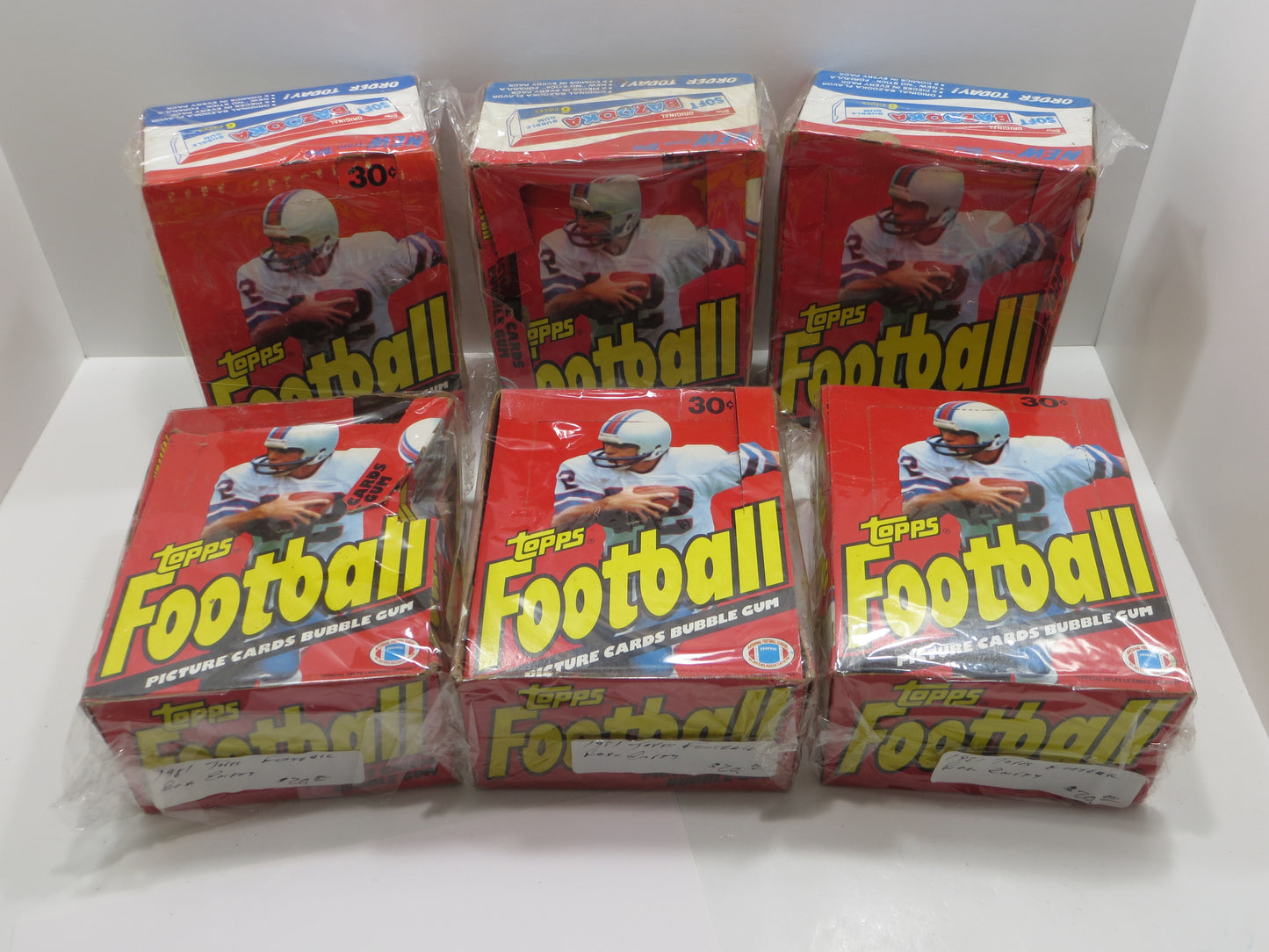 1981 TOPPS FOOTBALL EMPTY BOX Lot of 6 BOXES