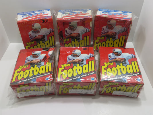 1981 TOPPS FOOTBALL EMPTY BOX Lot of 6 BOXES