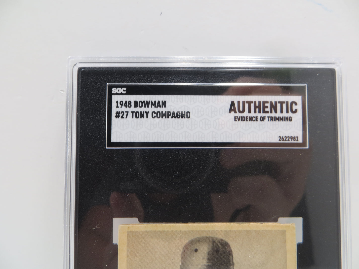 1948 Bowman Tony Compagno 27 SGC Authentic