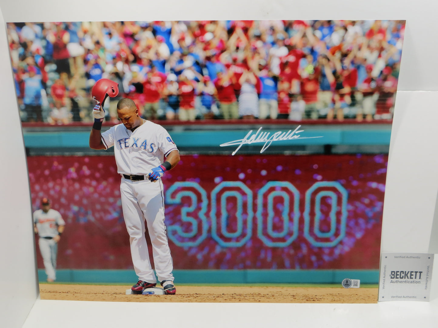 ADRIAN BELTRE Texas Rangers SIGNED 3000 HITS 16x20 PHOTO BAS COA