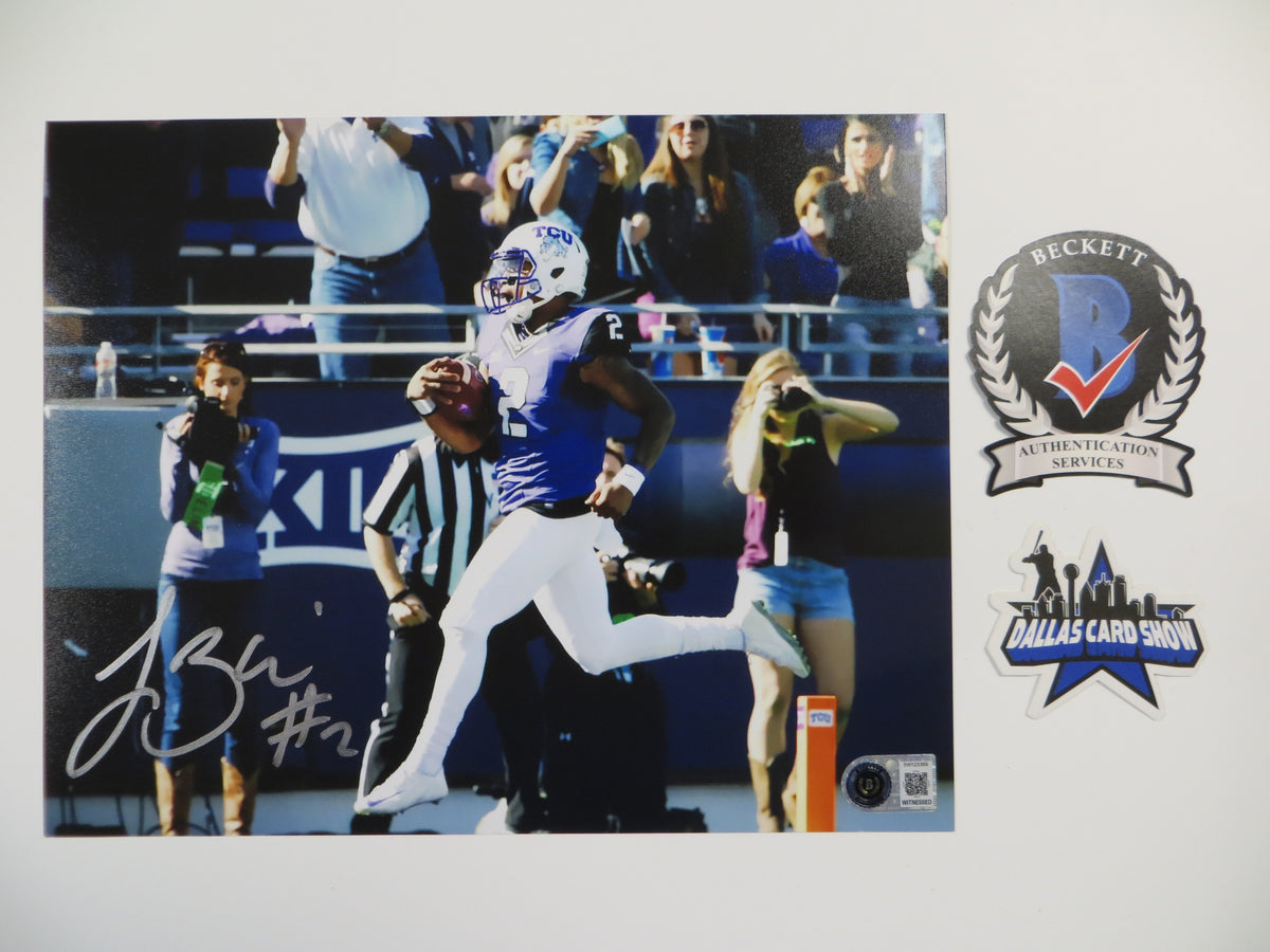 TREVONE BOYKIN TCU HORNED FROGS SIGNED 8x10 TD Run PHOTO BAS