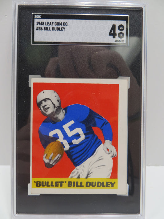1948 Leaf Gum Co. Bill Dudley 36 SGC 4