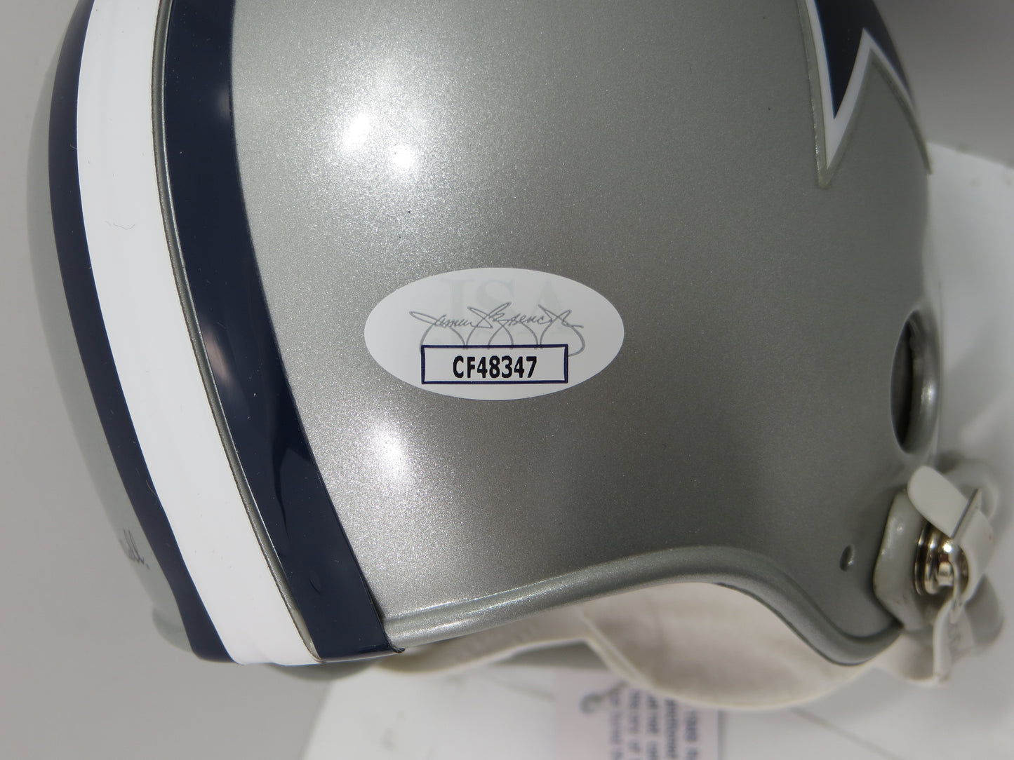 DANNY WHITE SIGNED DALLAS COWBOYS 2-Bar Mini Helmet ASU Sun Devils JSA COA