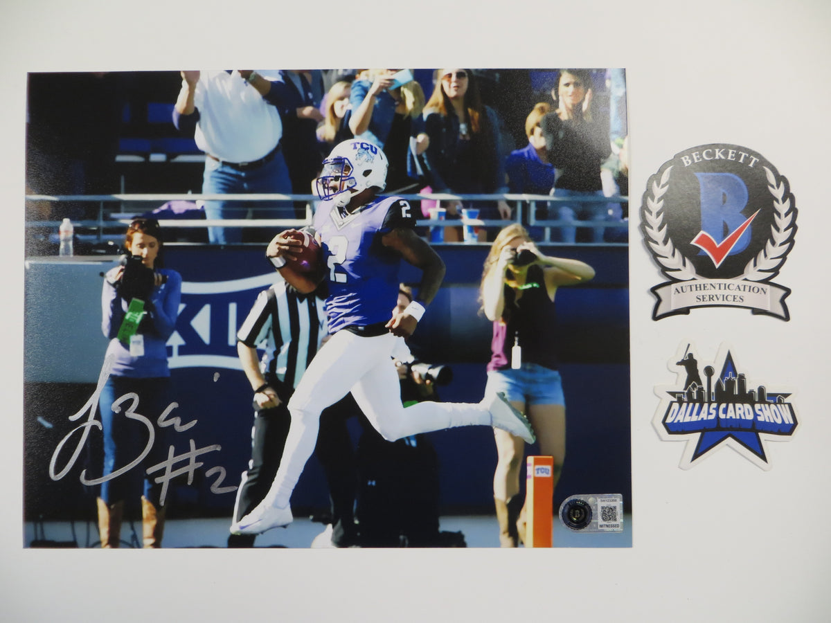 TREVONE BOYKIN TCU HORNED FROGS SIGNED 8x10 TD Run PHOTO BAS