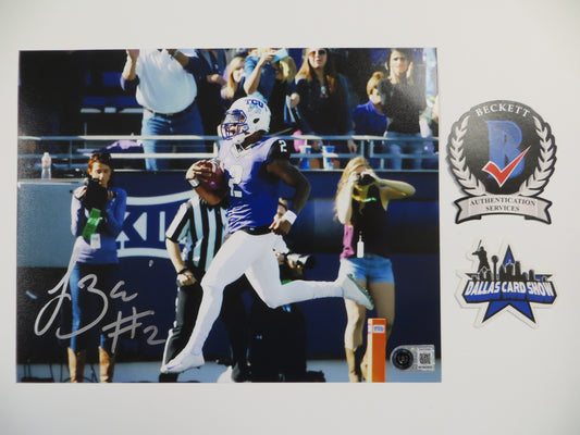 TREVONE BOYKIN TCU HORNED FROGS SIGNED 8x10 TD Run PHOTO BAS