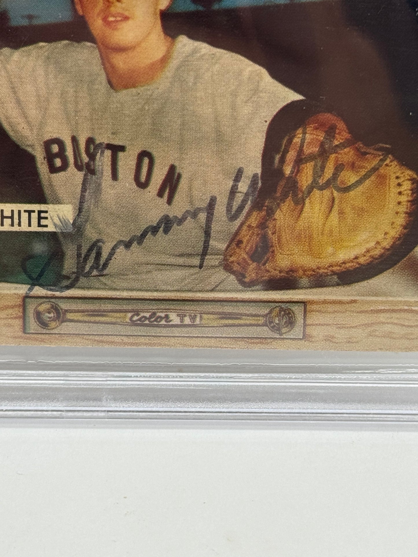 1955 Bowman Sammy White #47 Auto Beckett Authentic Deceased in 1991