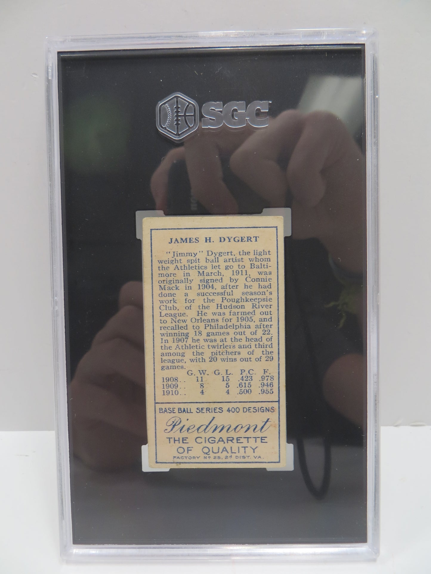 1911 Piedmont Cigarettes T205 Jimmy Dygert SGC 5