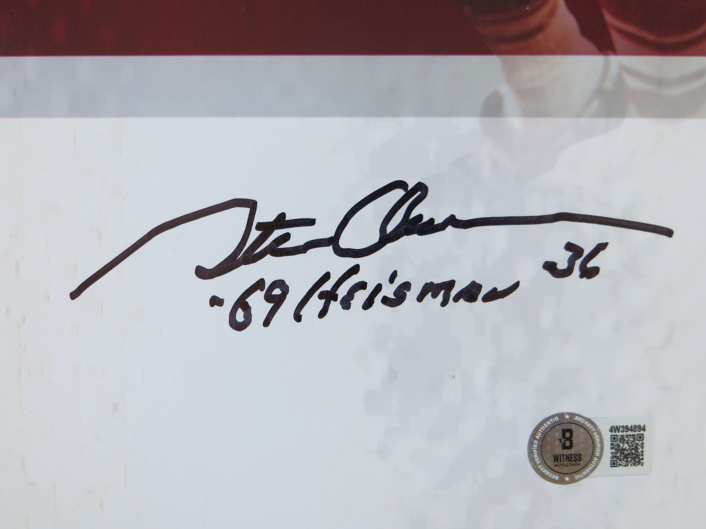 OKLAHOMA OU SOONERS HEISMAN BILLY SIMS STEVE OWENS JASON WHITE SIGNED 16x20 BAS