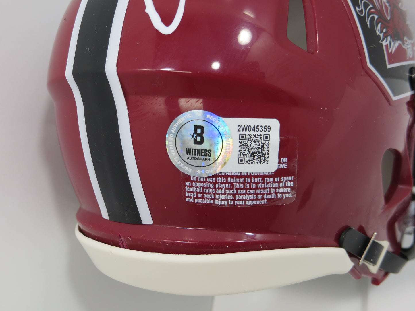 RICO DOWDLE SIGNED SOUTH CAROLINA GAMECOCKS Riddell MINI HELMET Cowboys BAS