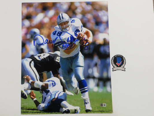 DARYL Moose JOHNSTON Dallas Cowboys SIGNED 16x20 PHOTO Dallas Cowboys BAS COA