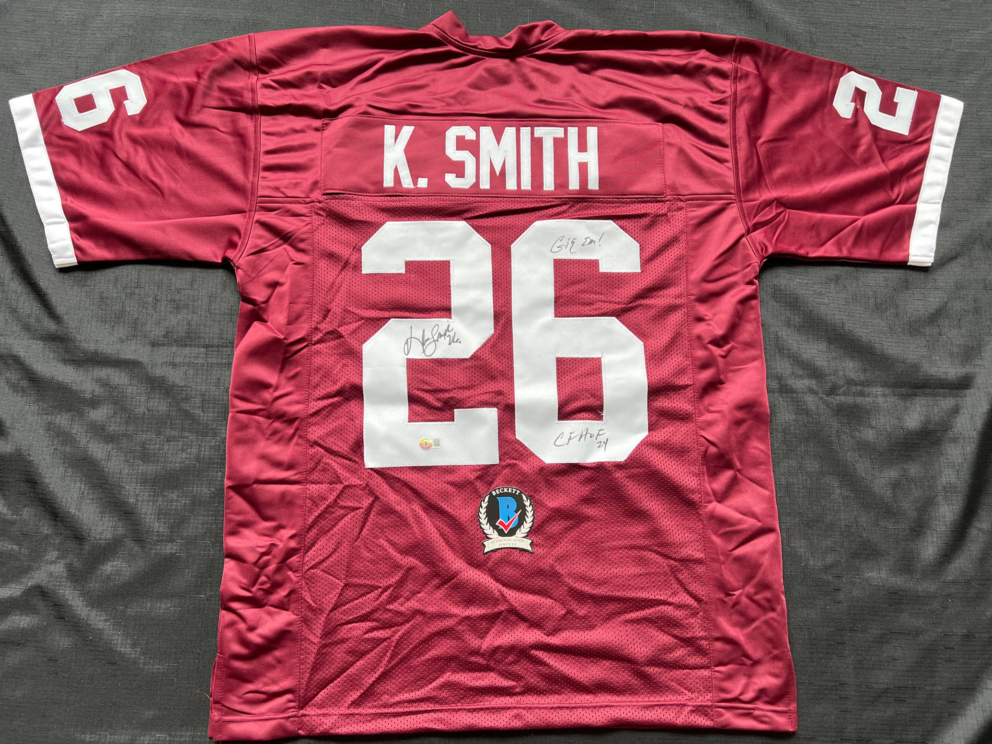 KEVIN SMITH TEXAS A&M AGGIES SIGNED JERSEY w/INSCs Dallas Cowboys XL BAS COA