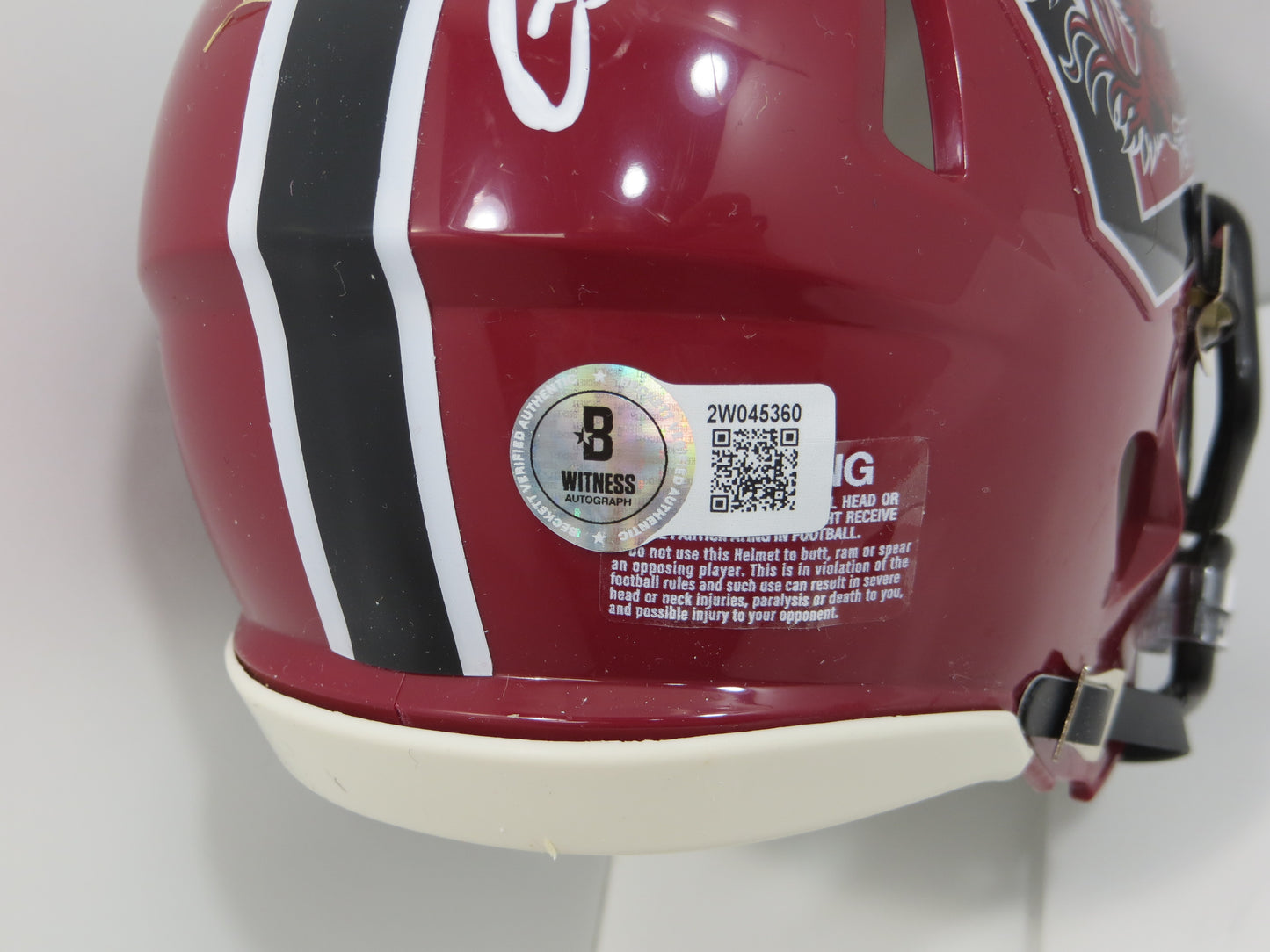 RICO DOWDLE SIGNED SOUTH CAROLINA GAMECOCKS Riddell MINI HELMET Cowboys BAS