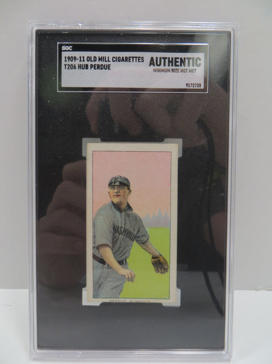 1909-11 Old Mill Cigarettes Hub Perdue T206 SGC Authentic