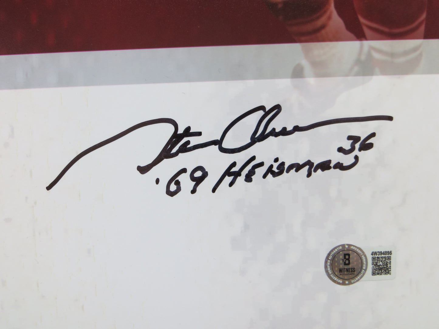 OKLAHOMA OU SOONERS HEISMAN BILLY SIMS STEVE OWENS JASON WHITE SIGNED 16x20 BAS