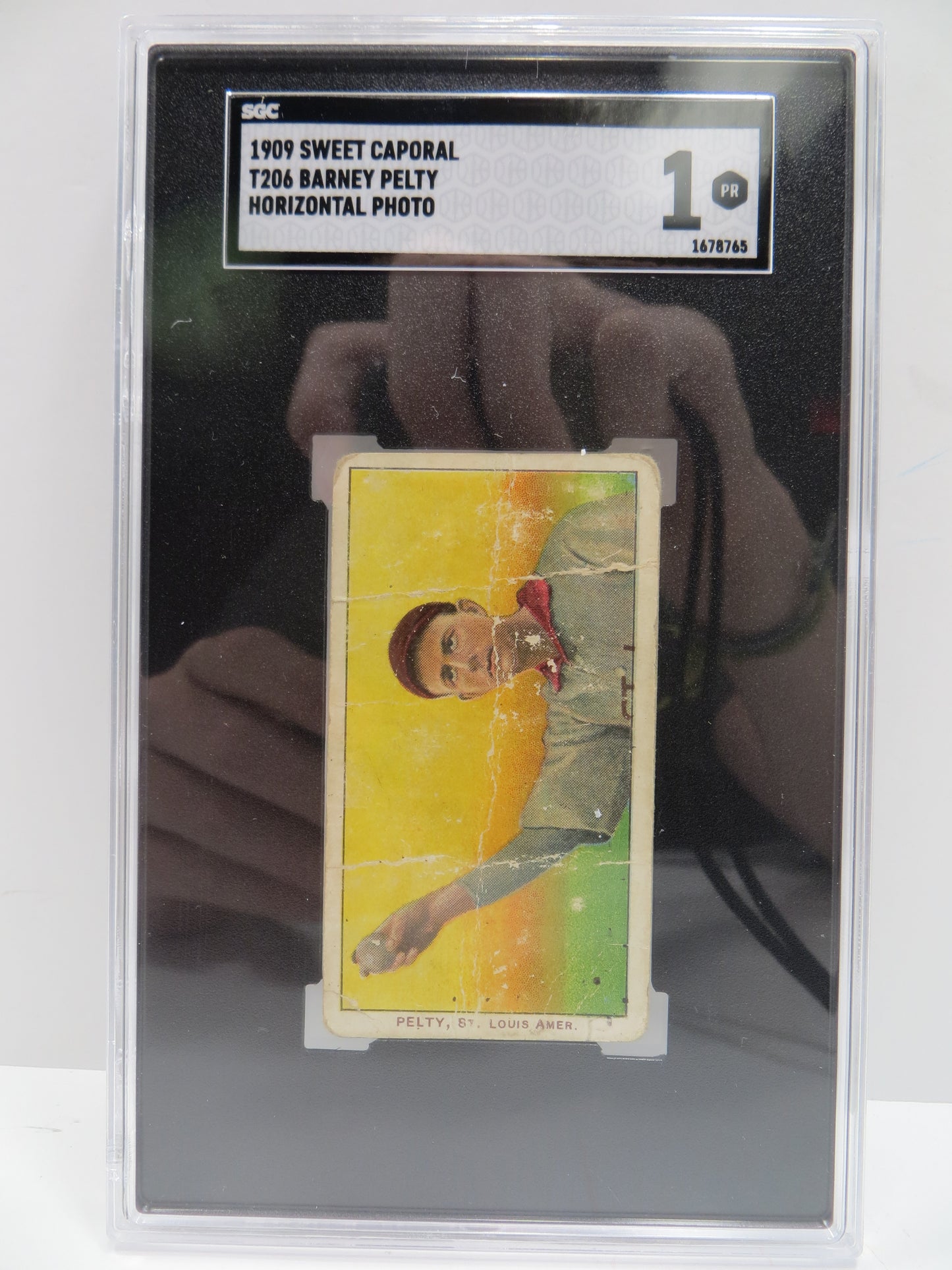 1909 Sweet Caporal Barney Petty T206 Horizontal Photo SGC 1