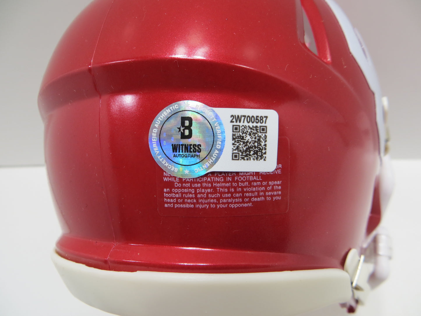 STEVE OWENS SIGNED OKLAHOMA OU SOONERS MINI HELMET w/69 Heisman BAS