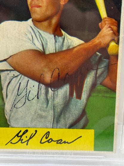1954 Bowman Gil Coan #40 Auto Beckett Authentic Deceased in 2020