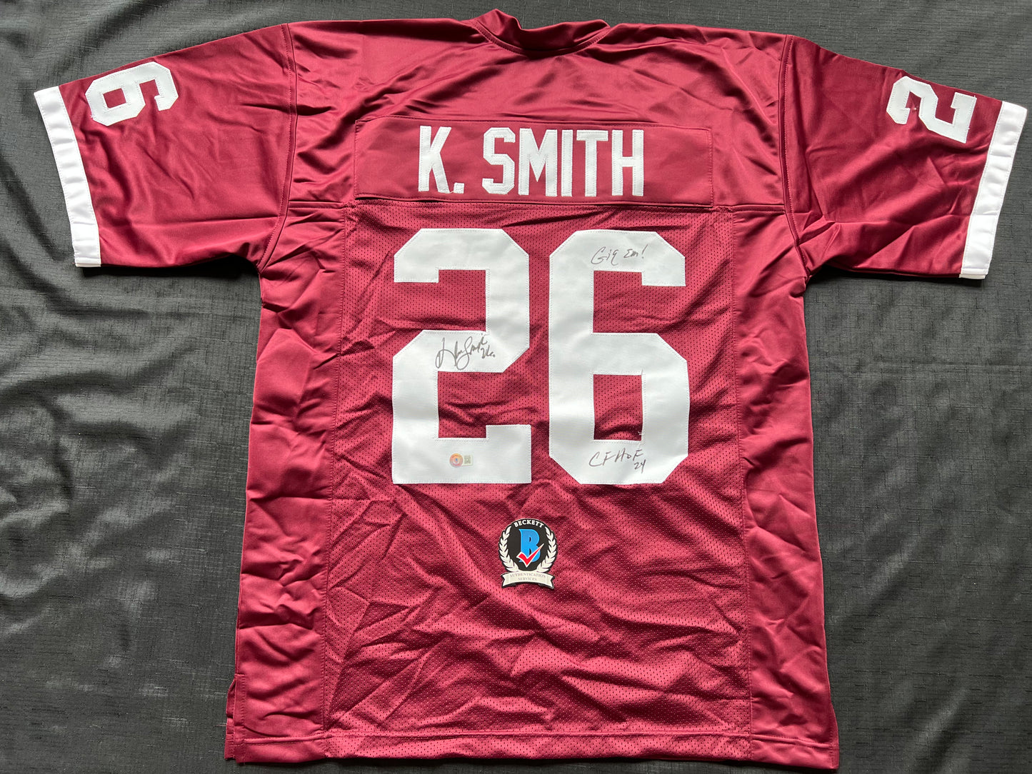 KEVIN SMITH TEXAS A&M AGGIES SIGNED JERSEY w/INSCs Dallas Cowboys XL BAS COA