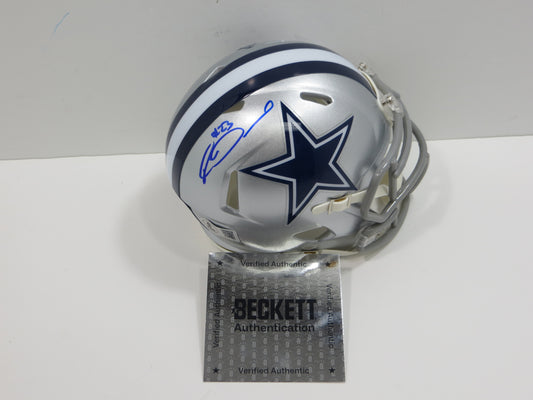 RICO DOWDLE SIGNED DALLAS COWBOYS Riddell MINI HELMET Gamecocks BAS COA