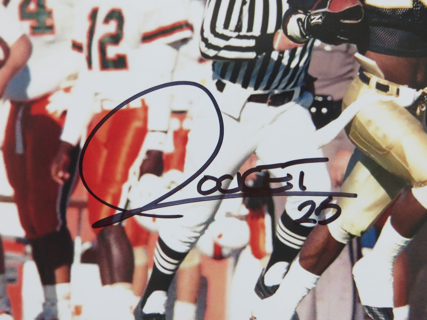 RAGHIB ROCKET ISMAIL SIGNED Notre Dame vs Miami 8x10 PHOTO wCathsvsConvicts BAS