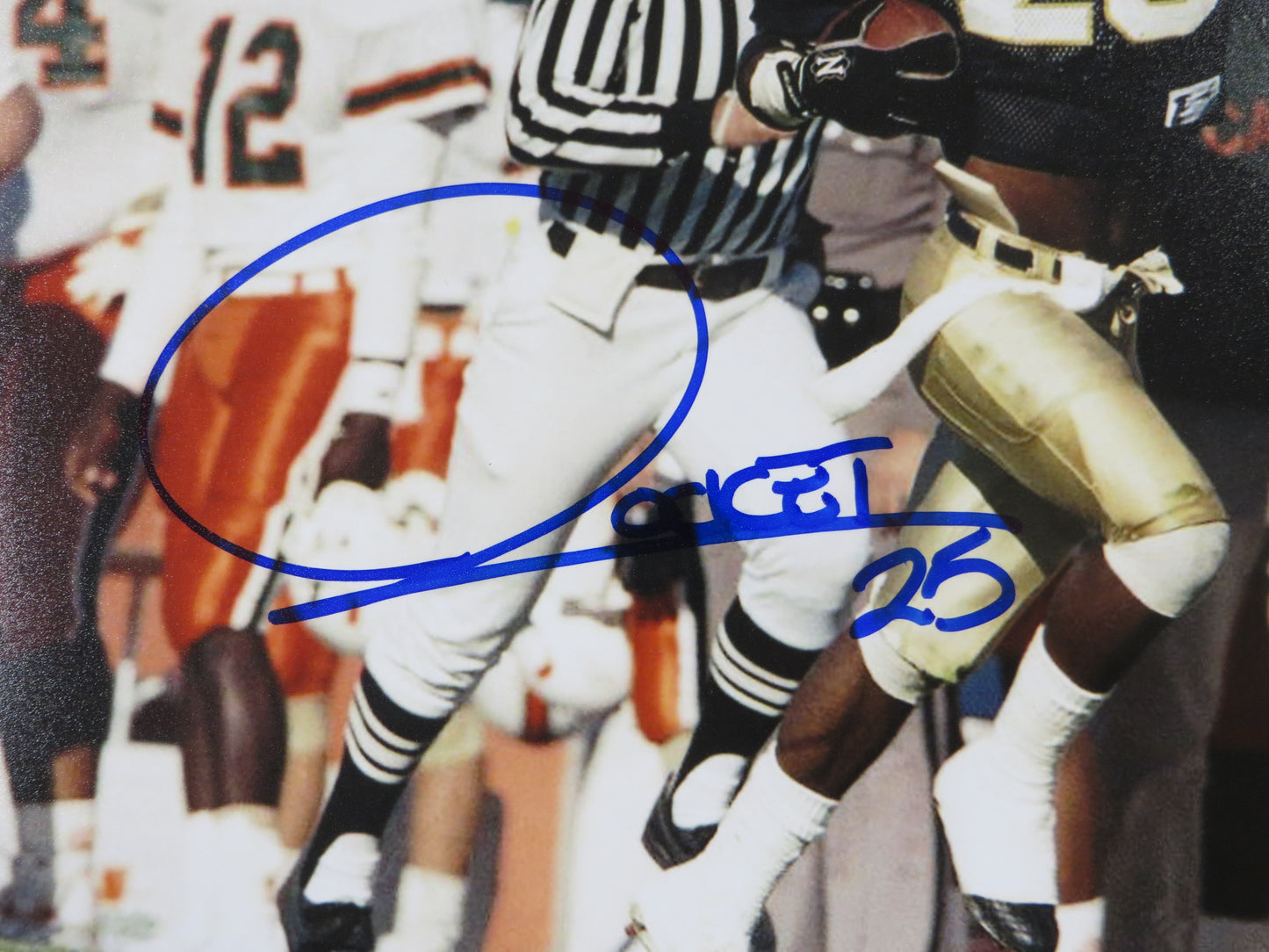 RAGHIB ROCKET ISMAIL SIGNED 8x10 NOTRE DAME IRISH vs MIAMI PHOTO BAS COA
