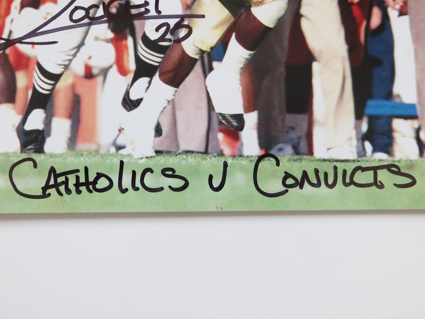 RAGHIB ROCKET ISMAIL SIGNED Notre Dame vs Miami 8x10 PHOTO wCathsvsConvicts BAS