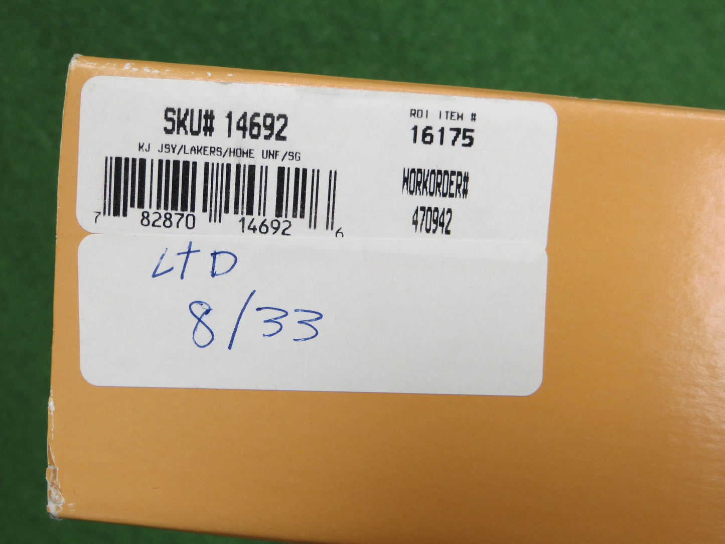 KAREEM ABDUL JABBAR SIGNED Los Angeles Lakers AUTHENTIC STAT JERSEY 8/33 UDA