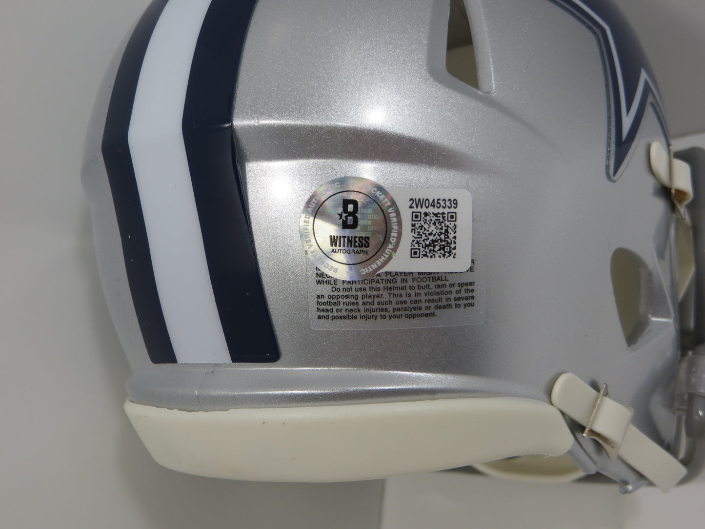 RICO DOWDLE SIGNED DALLAS COWBOYS Riddell MINI HELMET Gamecocks BAS COA