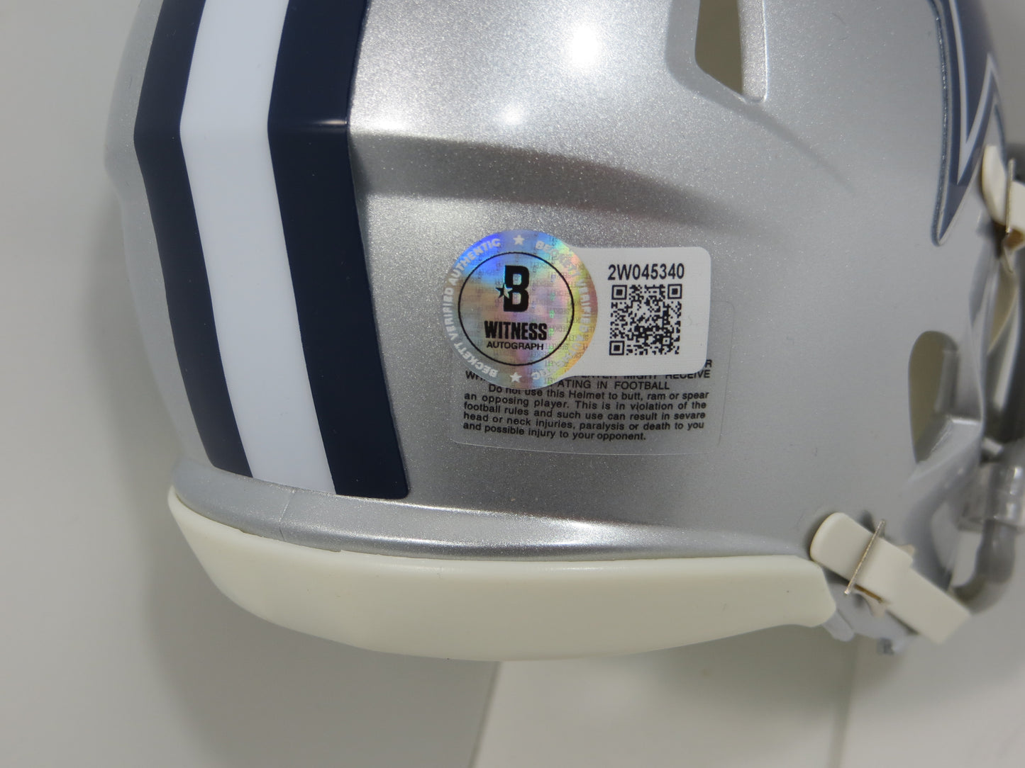RICO DOWDLE SIGNED DALLAS COWBOYS Riddell MINI HELMET Gamecocks BAS COA