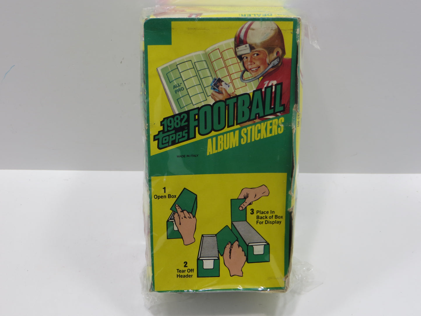 1982 TOPPS FOOTBALL STICKERS EMPTY WAX BOX Lot of 2 BOXES