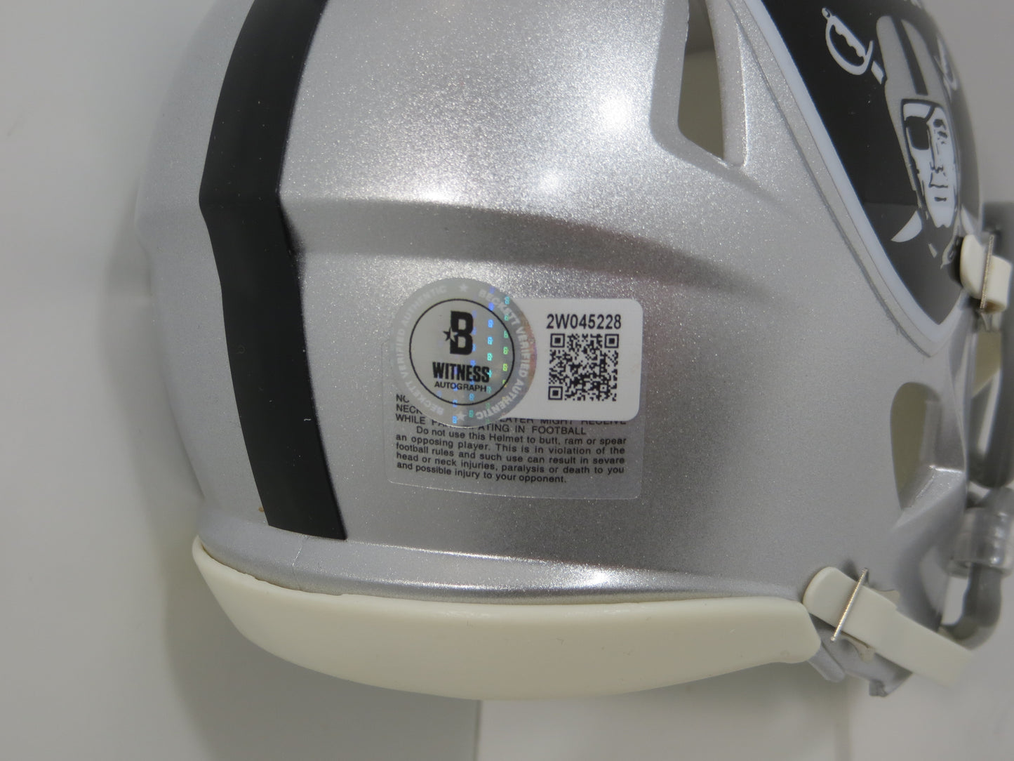 MICHAEL CRABTREE SIGNED OAKLAND RAIDERS Riddell MINI HELMET Texas Tech BAS