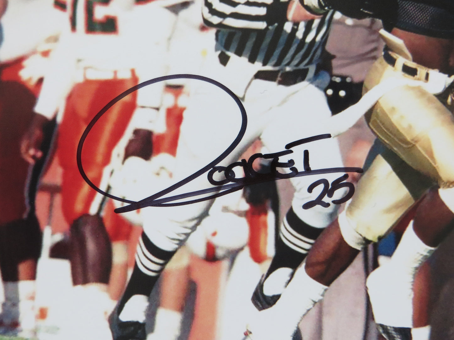 RAGHIB ROCKET ISMAIL SIGNED Notre Dame vs Miami 8x10 PHOTO wCathsvsConvicts BAS