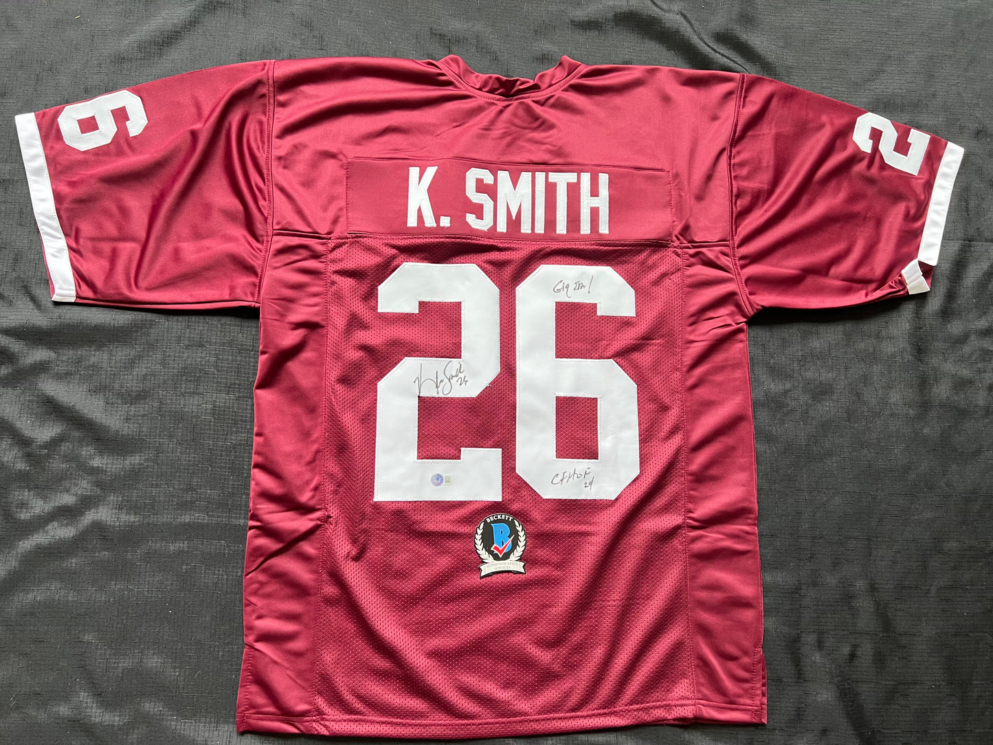 KEVIN SMITH TEXAS A&M AGGIES SIGNED JERSEY w/INSCs Dallas Cowboys 2XL BAS COA