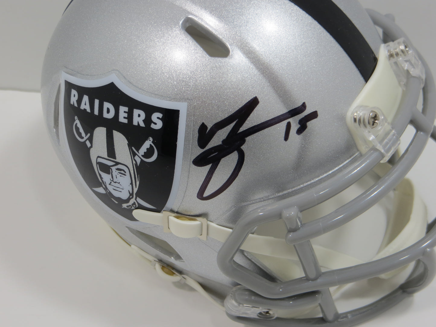 MICHAEL CRABTREE SIGNED OAKLAND RAIDERS Riddell MINI HELMET Texas Tech BAS