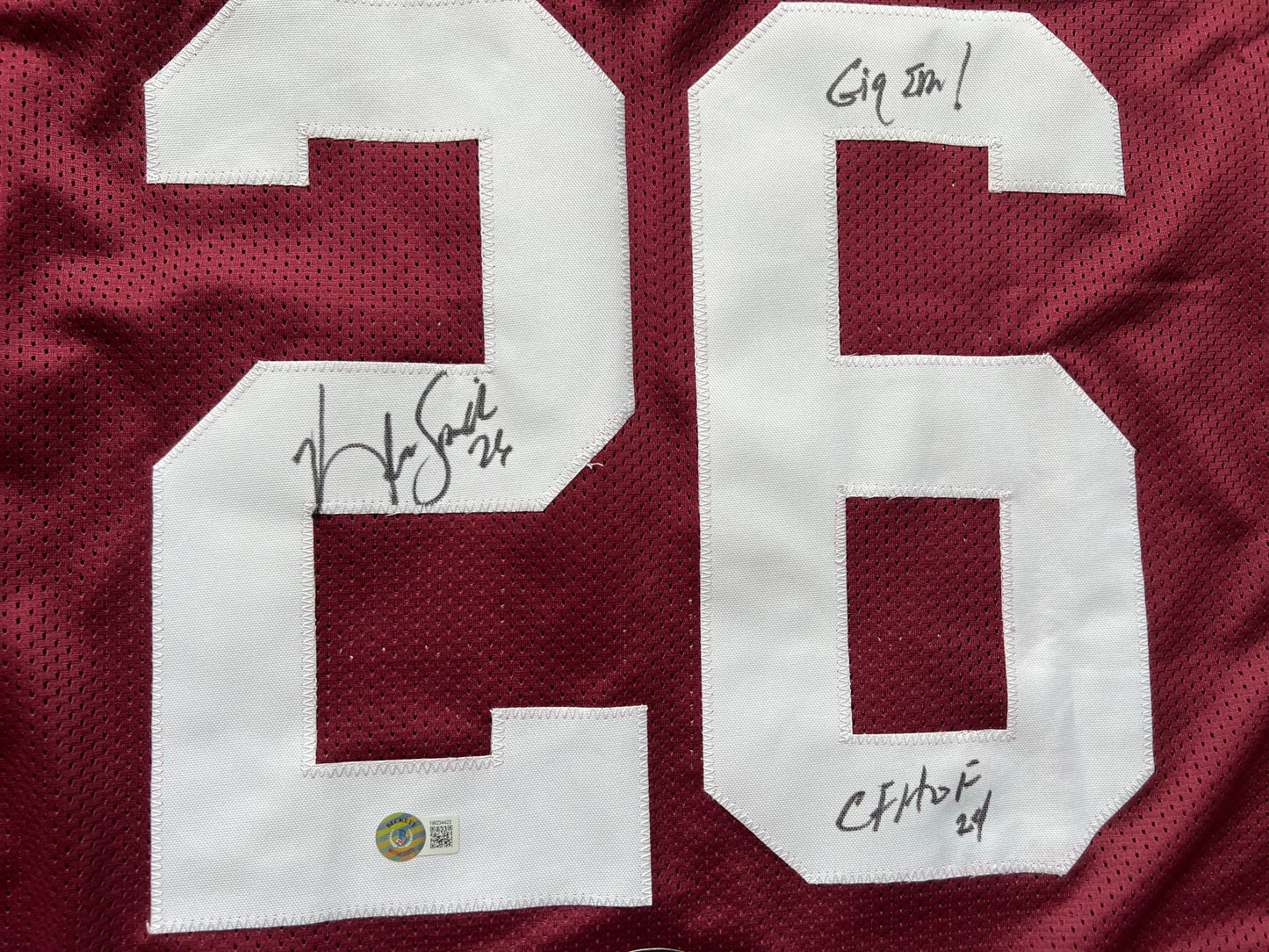 KEVIN SMITH TEXAS A&M AGGIES SIGNED JERSEY w/INSCs Dallas Cowboys 2XL BAS COA