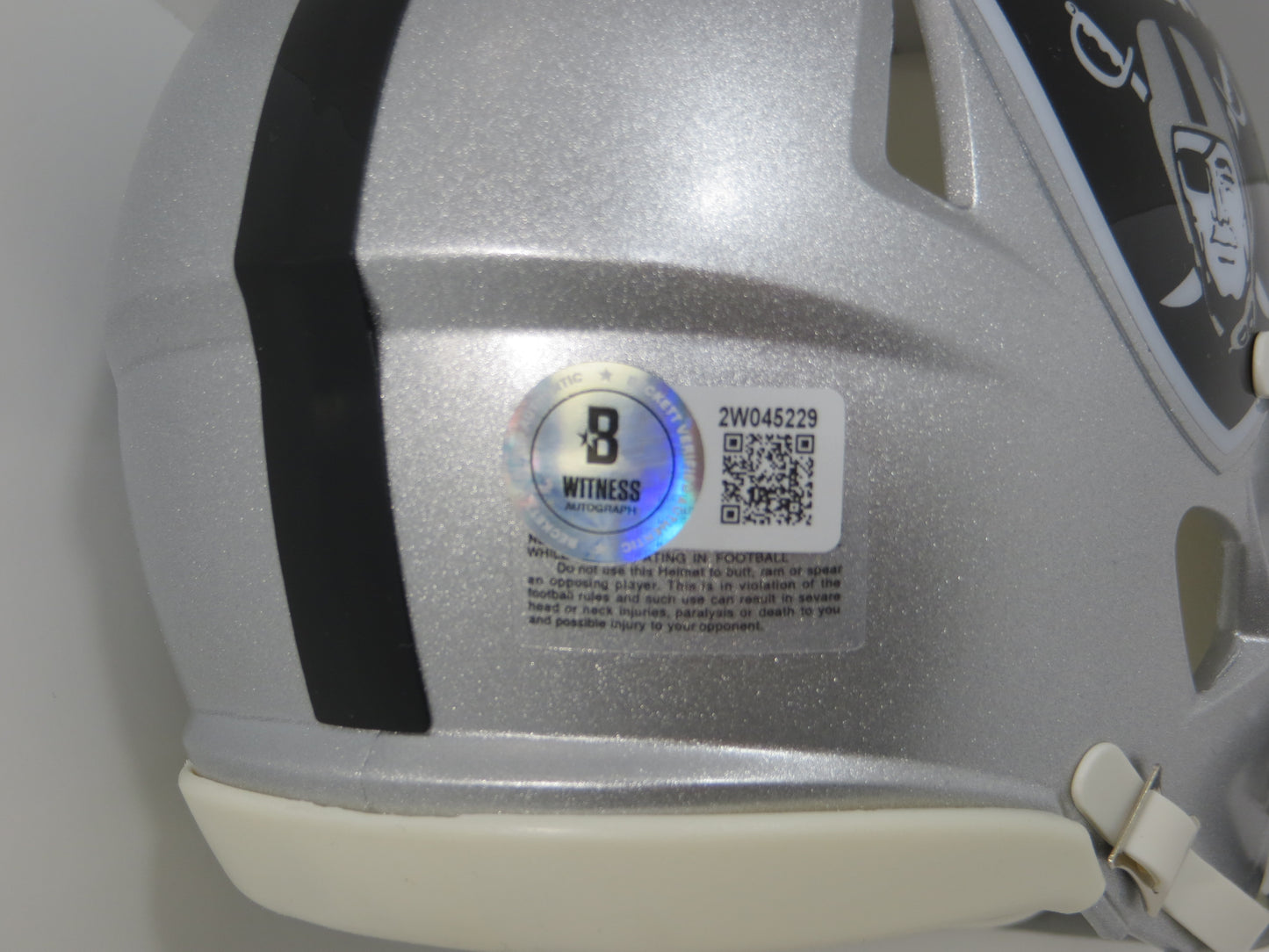 MICHAEL CRABTREE SIGNED OAKLAND RAIDERS Riddell MINI HELMET Texas Tech BAS