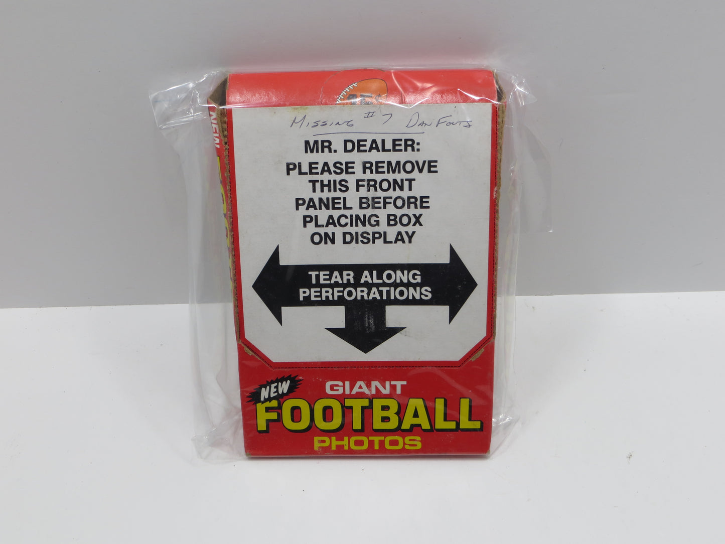 1980 TOPPS FOOTBALL GIANT PHOTOS EMPTY WAX BOX
