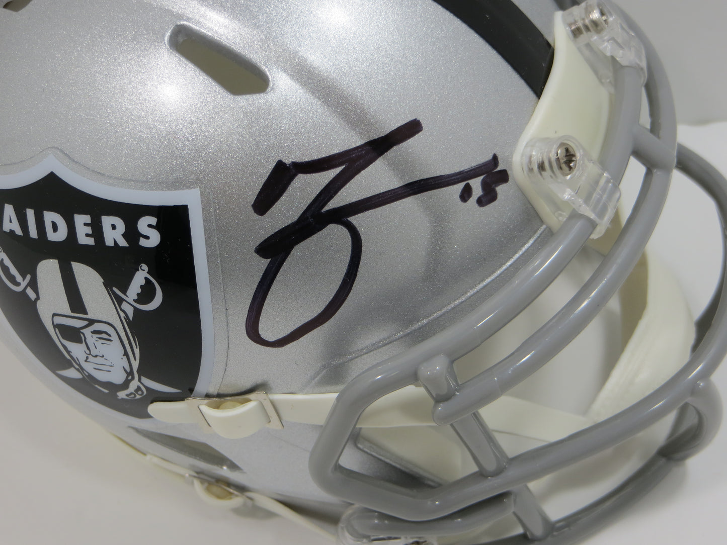 MICHAEL CRABTREE SIGNED OAKLAND RAIDERS Riddell MINI HELMET Texas Tech BAS