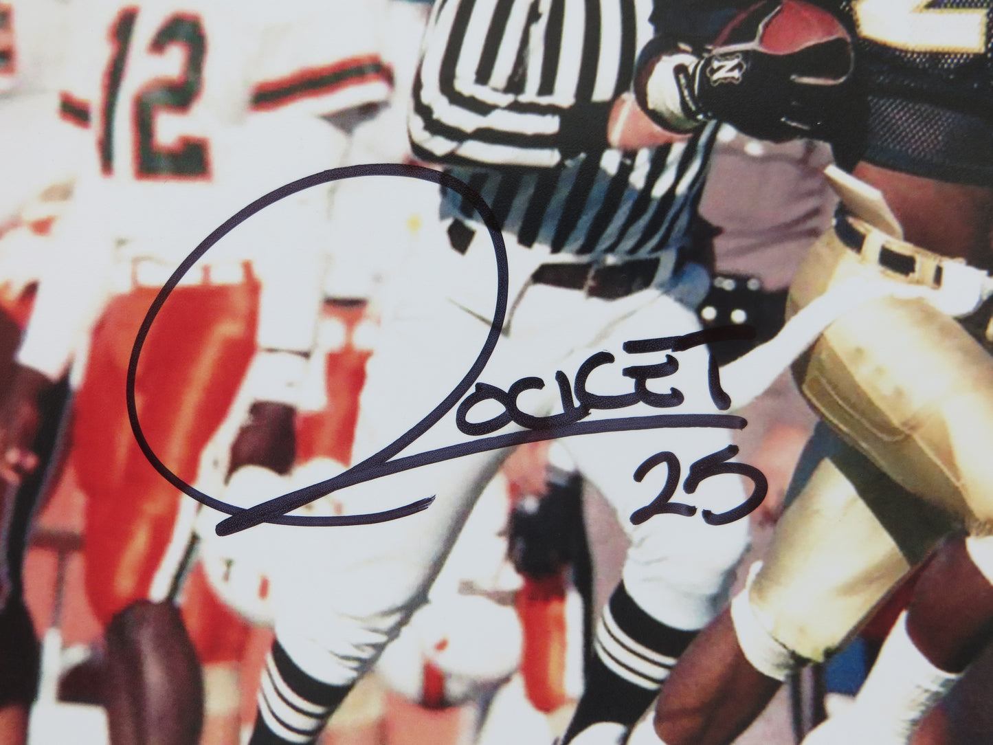 RAGHIB ROCKET ISMAIL SIGNED Notre Dame vs Miami 8x10 PHOTO wCathsvsConvicts BAS