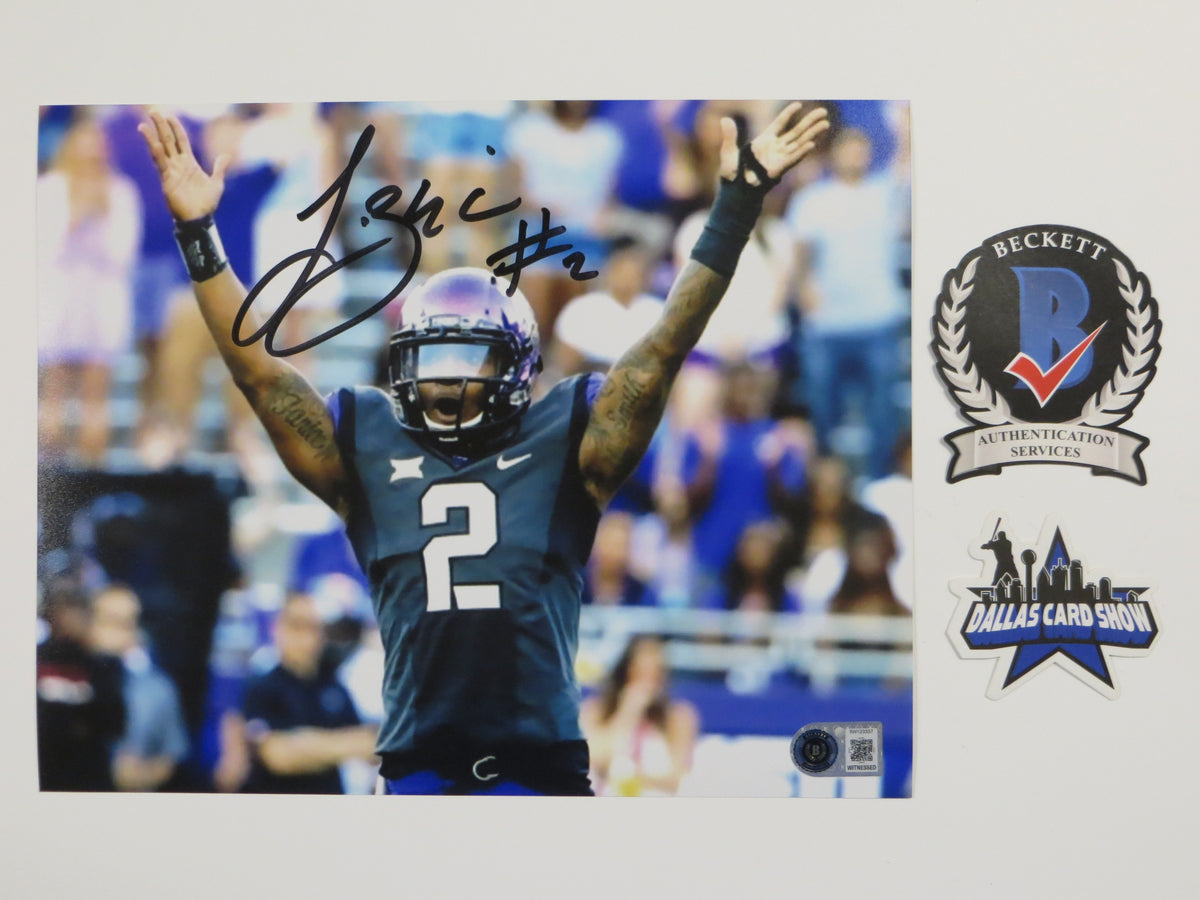 TREVONE BOYKIN TCU HORNED FROGS SIGNED 8x10 Touchdown Baby PHOTO BAS
