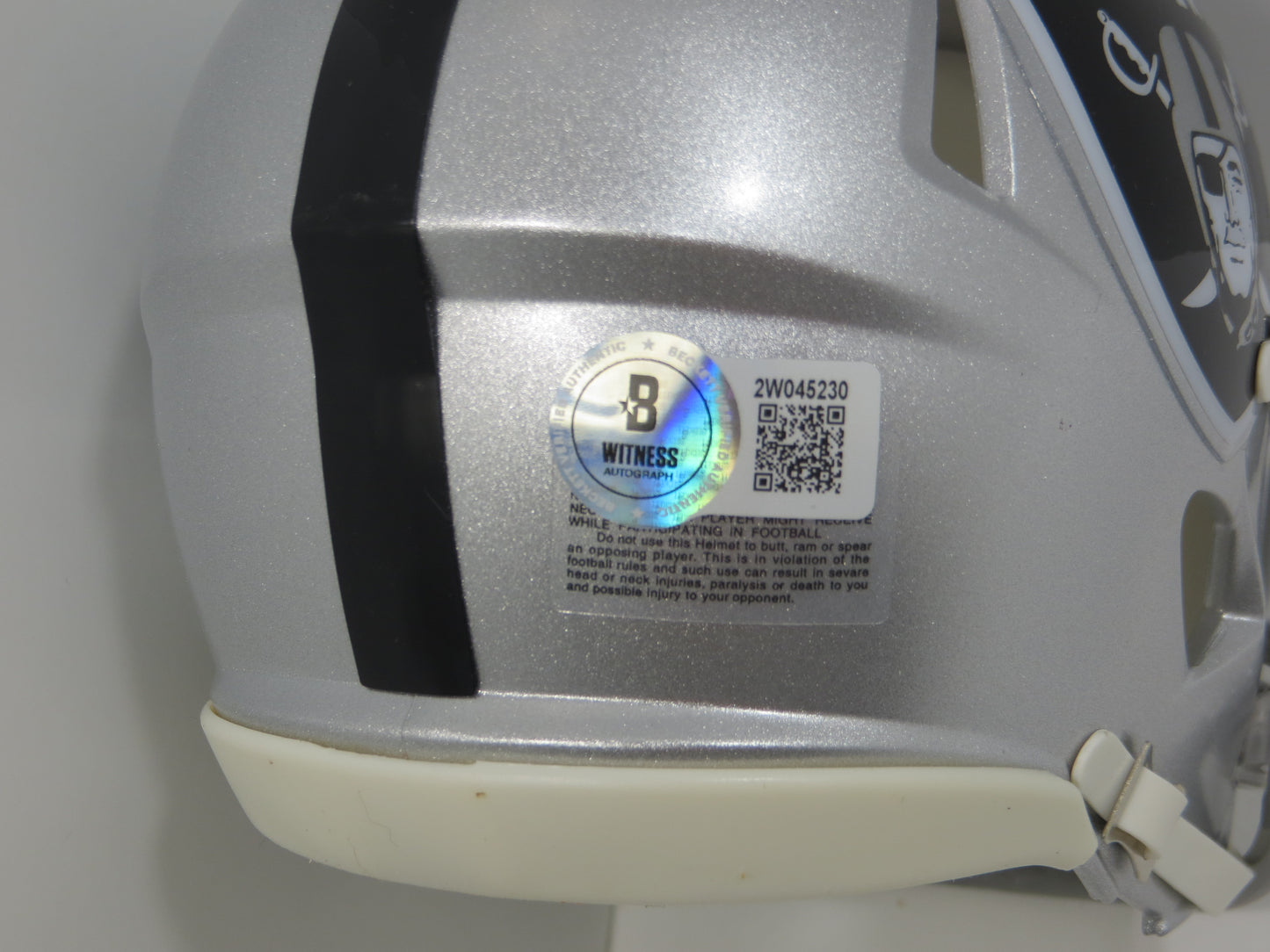 MICHAEL CRABTREE SIGNED OAKLAND RAIDERS Riddell MINI HELMET Texas Tech BAS