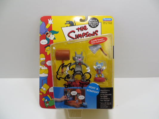 TONE RODRIGUEZ SIGNED SKETCHED Itchy and Scratchy SIMPSONS FIGURINE