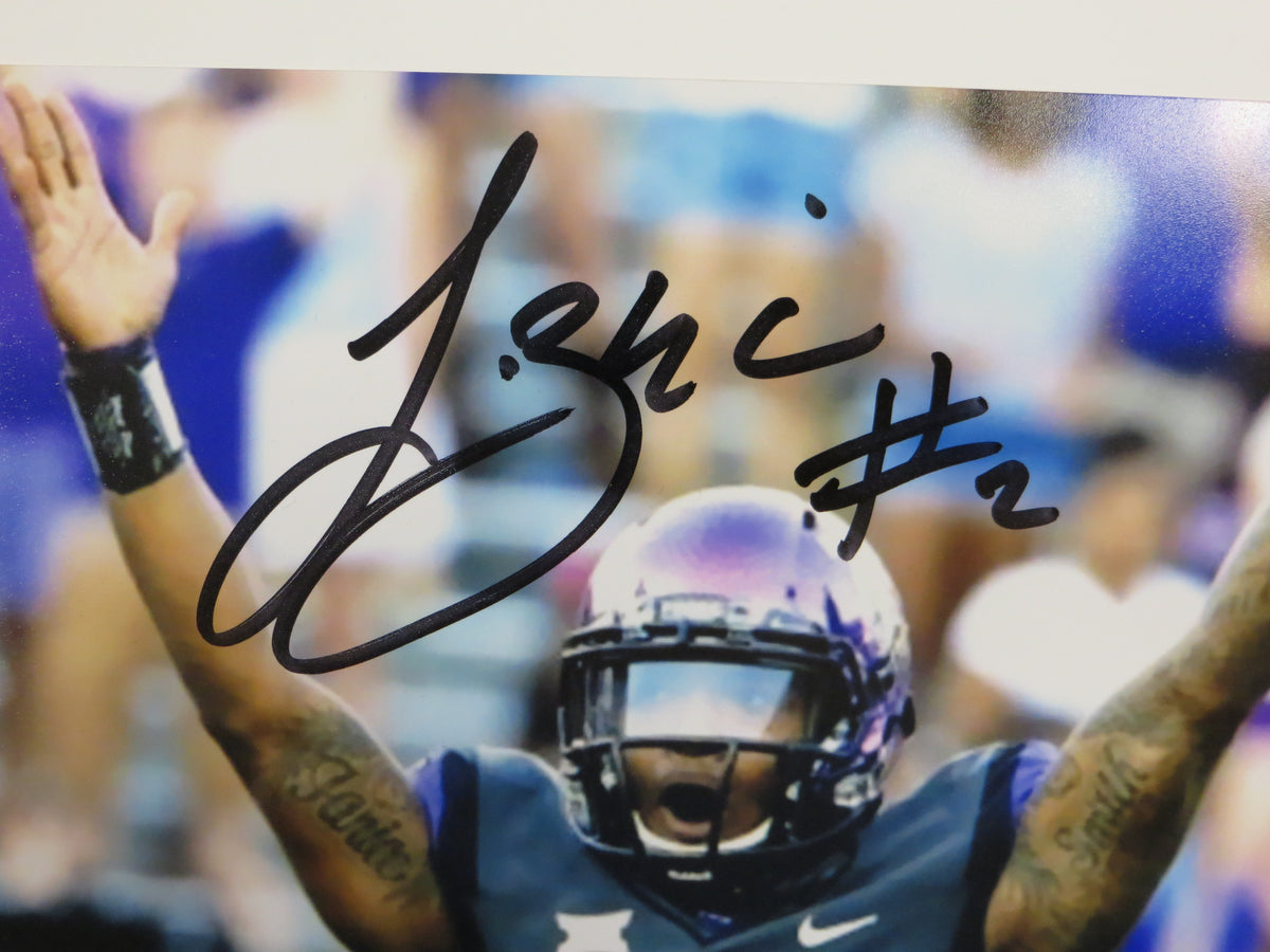 TREVONE BOYKIN TCU HORNED FROGS SIGNED 8x10 Touchdown Baby PHOTO BAS