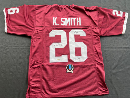 KEVIN SMITH TEXAS A&M AGGIES SIGNED JERSEY w/INSCs Dallas Cowboys 2XL BAS COA