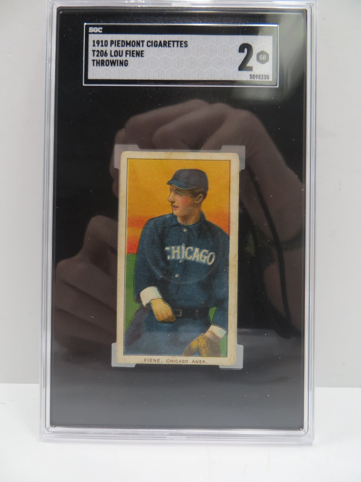 1910 Piedmont Cigarettes Lou Fiene T206 Throwing SGC 2