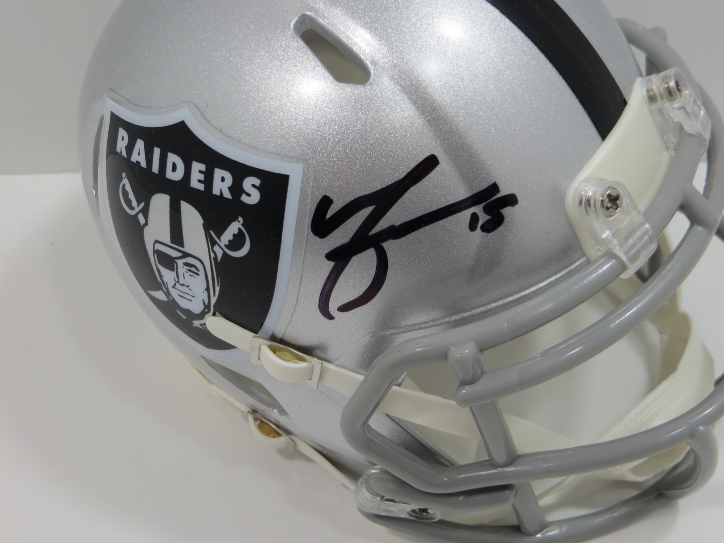 MICHAEL CRABTREE SIGNED OAKLAND RAIDERS Riddell MINI HELMET Texas Tech BAS
