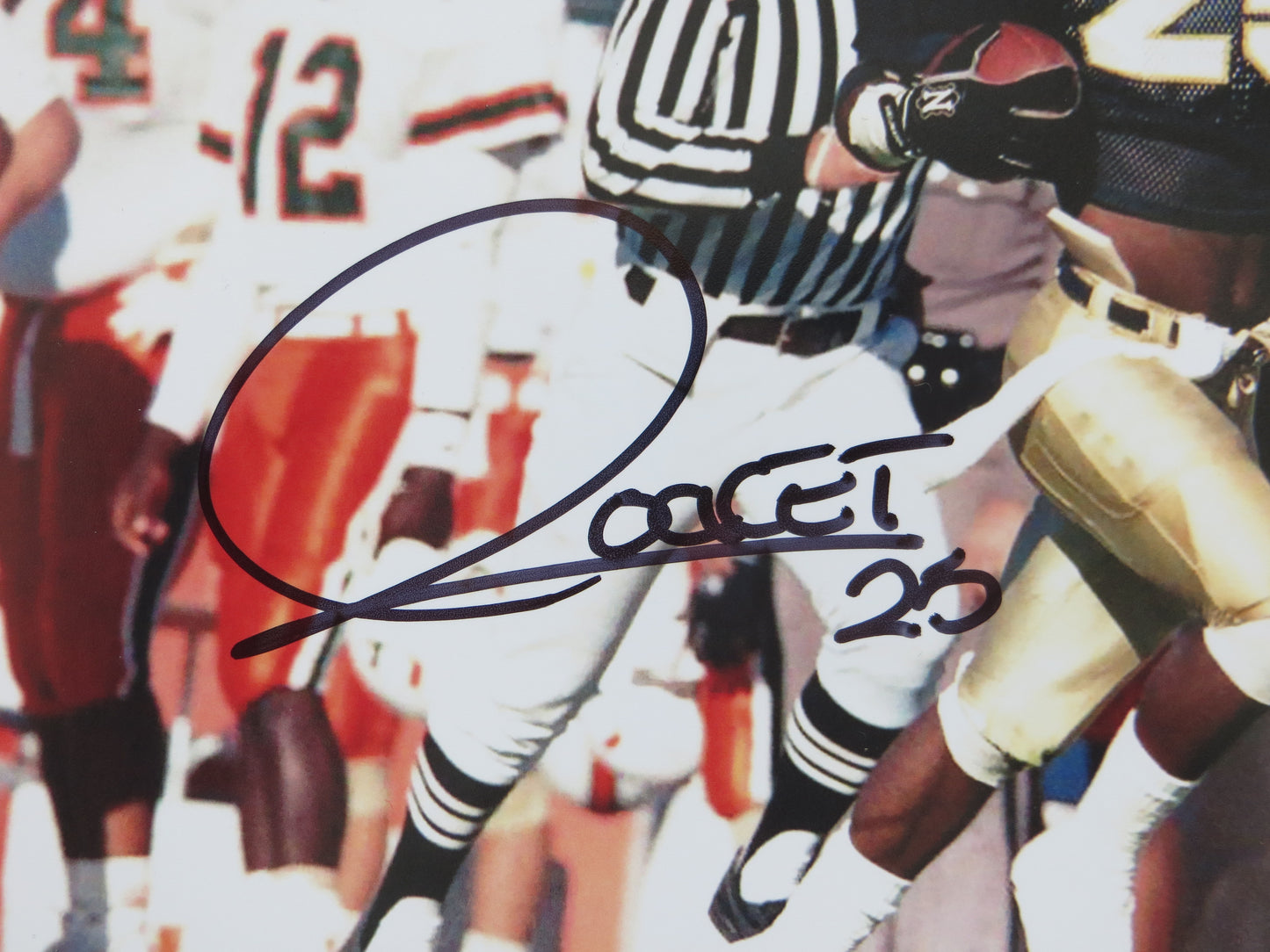 RAGHIB ROCKET ISMAIL SIGNED Notre Dame vs Miami 8x10 PHOTO wCathsvsConvicts BAS