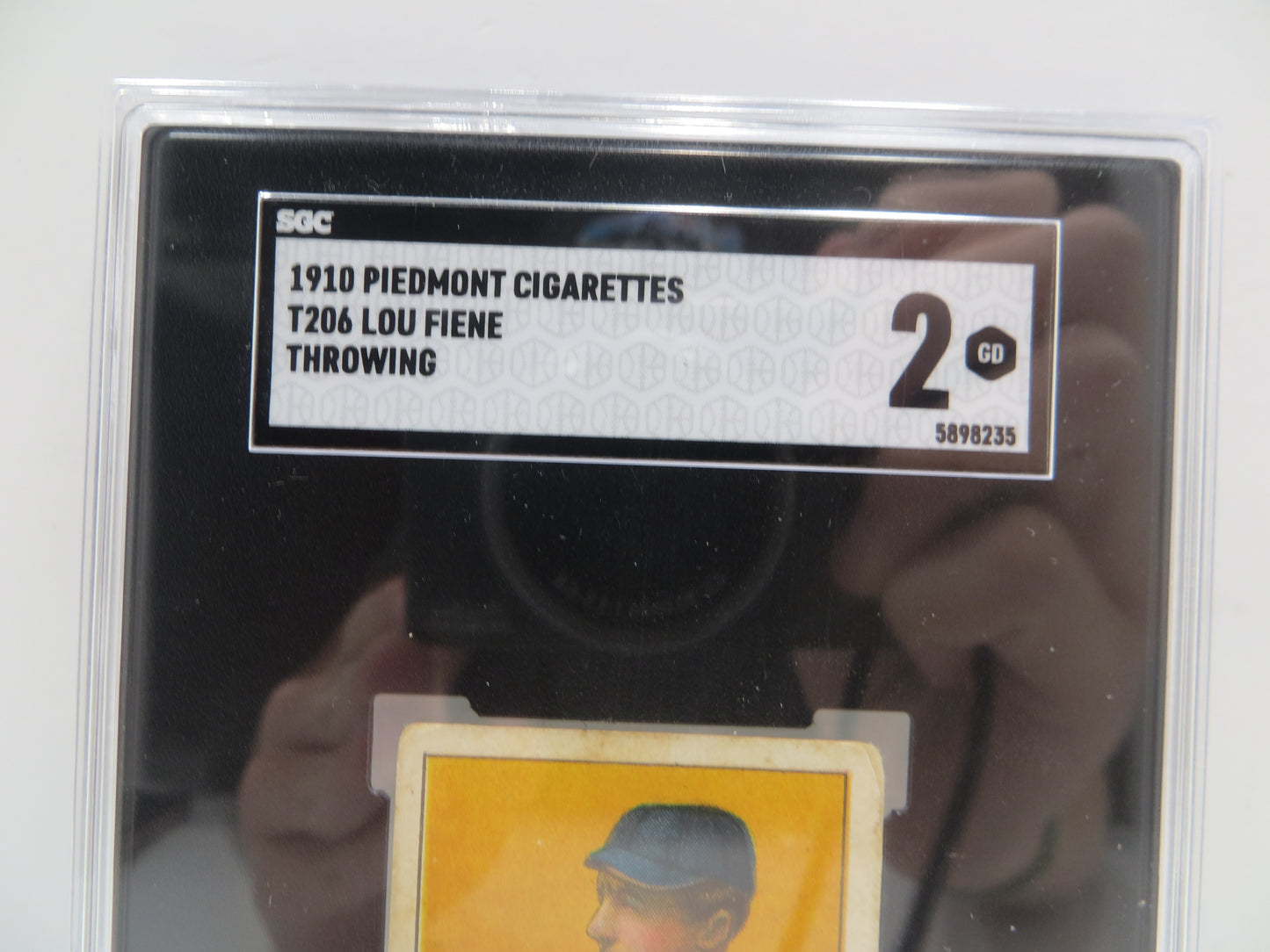 1910 Piedmont Cigarettes Lou Fiene T206 Throwing SGC 2