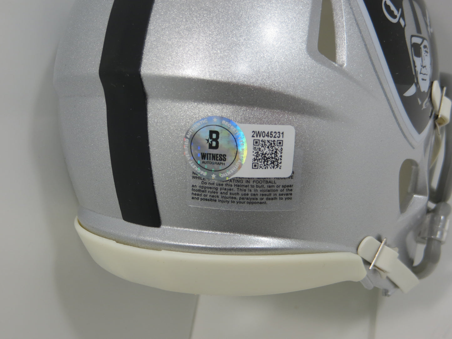 MICHAEL CRABTREE SIGNED OAKLAND RAIDERS Riddell MINI HELMET Texas Tech BAS