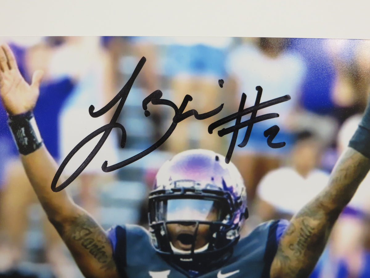 TREVONE BOYKIN TCU HORNED FROGS SIGNED 8x10 Touchdown Baby PHOTO BAS